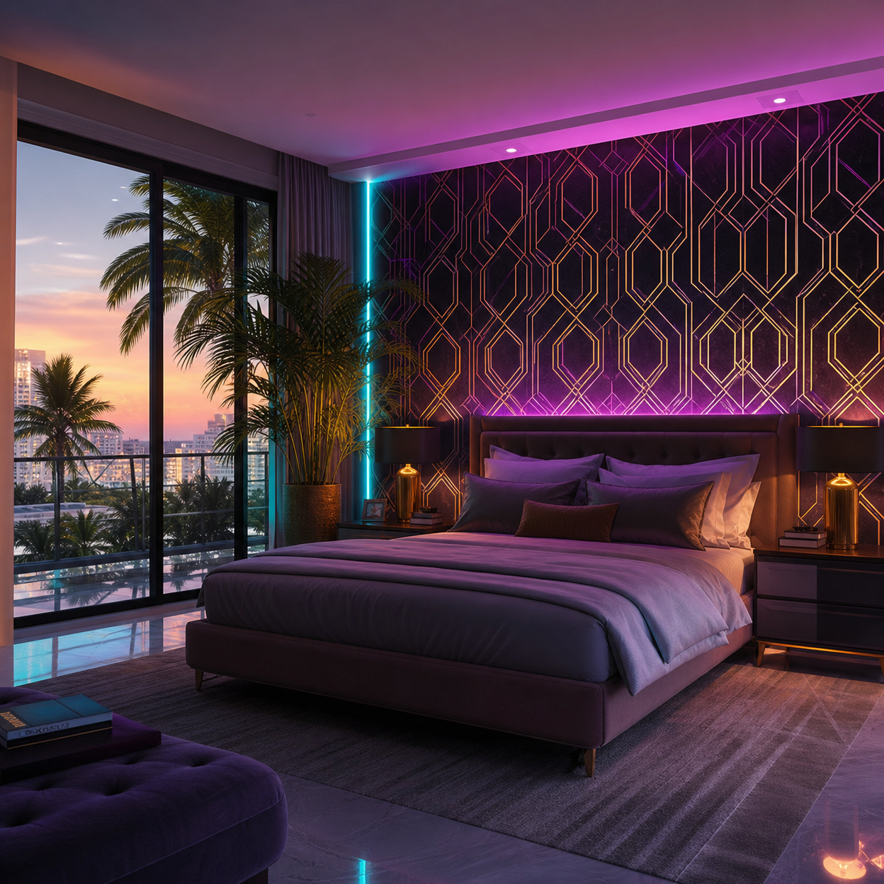 Luxury residential wallpaper installation